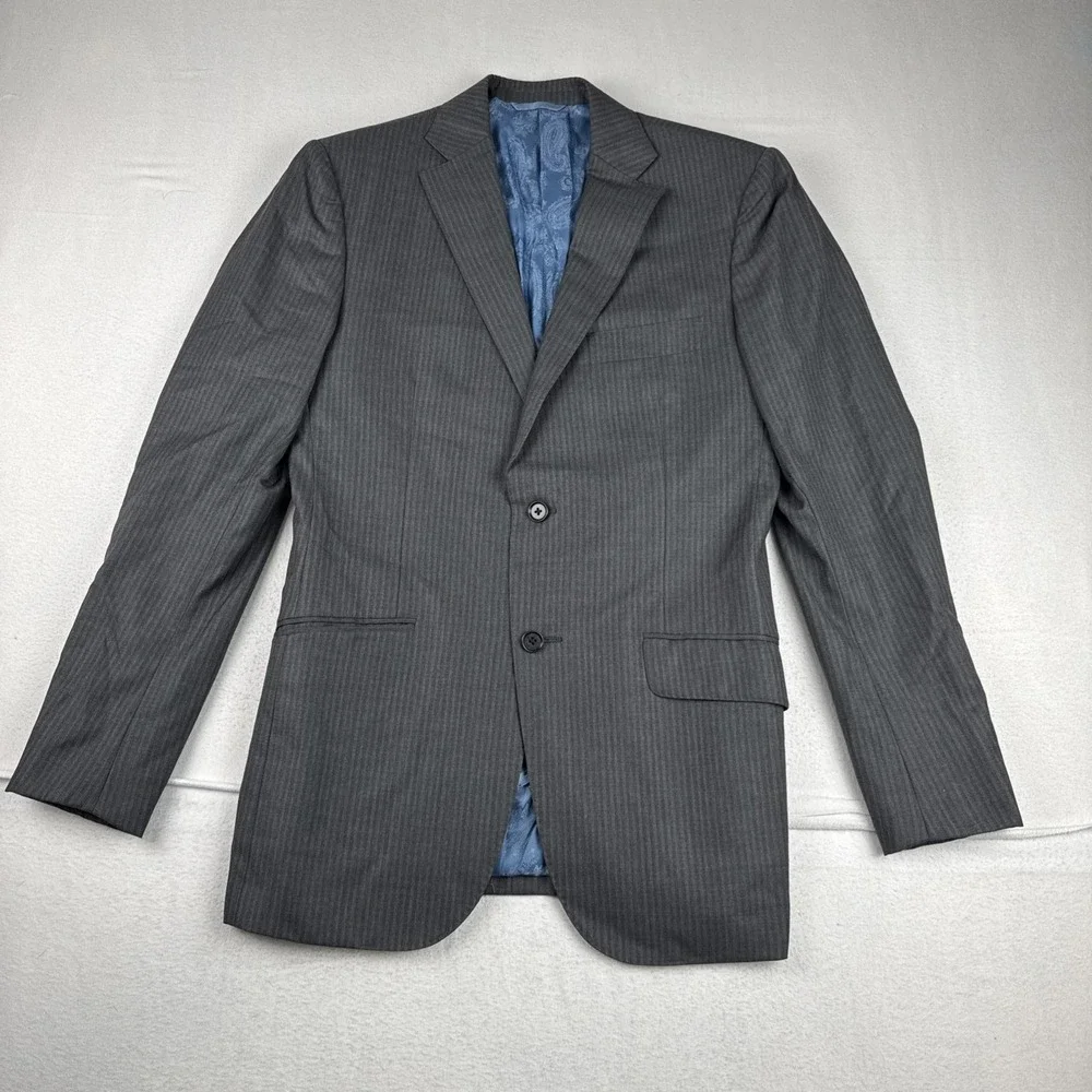Unbranded Loro Piana Tasmanian Wool Super 150's Bespoke Blazer 38R Surgeon Cuffs